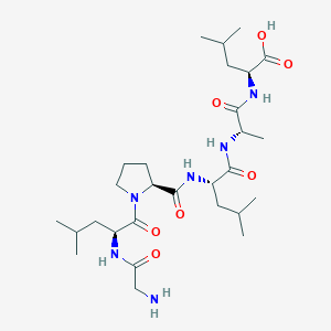 molecular formula C28H50N6O7 B14245122 Glycyl-L-leucyl-L-prolyl-L-leucyl-L-alanyl-L-leucine CAS No. 257862-17-2