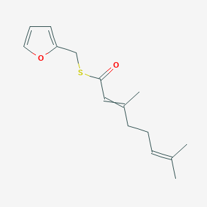 molecular formula C15H20O2S B14245143 S-[(Furan-2-yl)methyl] 3,7-dimethylocta-2,6-dienethioate CAS No. 389622-14-4