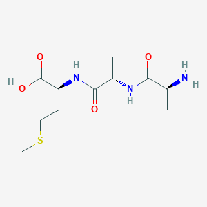 molecular formula C11H21N3O4S B14245197 L-Methionine, L-alanyl-L-alanyl- CAS No. 206558-72-7