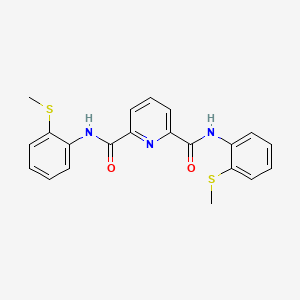 molecular formula C21H19N3O2S2 B14245206 N~2~,N~6~-Bis[2-(methylsulfanyl)phenyl]pyridine-2,6-dicarboxamide CAS No. 380366-85-8