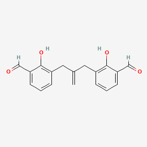 molecular formula C18H16O4 B14245233 Benzaldehyde, 3,3'-(2-methylene-1,3-propanediyl)bis[2-hydroxy- CAS No. 324541-89-1