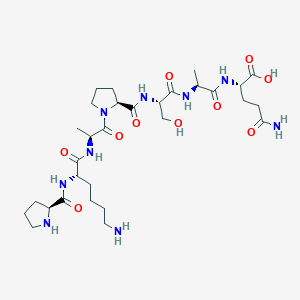 molecular formula C30H51N9O10 B14245382 L-Prolyl-L-lysyl-L-alanyl-L-prolyl-L-seryl-L-alanyl-L-glutamine CAS No. 246018-81-5