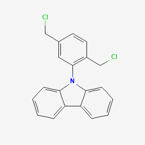 molecular formula C20H15Cl2N B14245401 9-[2,5-Bis(chloromethyl)phenyl]-9H-carbazole CAS No. 214621-81-5
