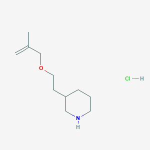 molecular formula C11H22ClNO B1424544 3-{2-[(2-Methyl-2-propenyl)oxy]ethyl}piperidine hydrochloride CAS No. 1220018-21-2