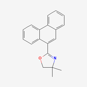 molecular formula C19H17NO B14245482 Oxazole, 4,5-dihydro-4,4-dimethyl-2-(9-phenanthrenyl)- CAS No. 211426-58-3