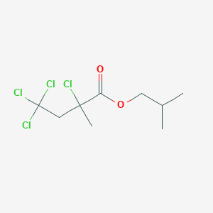 molecular formula C9H14Cl4O2 B14245494 Butanoic acid, 2,4,4,4-tetrachloro-2-methyl-, 2-methylpropyl ester CAS No. 406911-93-1