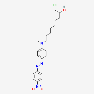 molecular formula C22H29ClN4O3 B14245533 1-Chloro-9-(methyl{4-[(E)-(4-nitrophenyl)diazenyl]phenyl}amino)nonan-2-ol CAS No. 189315-51-3