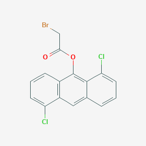 molecular formula C16H9BrCl2O2 B14245554 Acetic acid, bromo-, 1,5-dichloro-9-anthracenyl ester CAS No. 301806-24-6