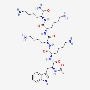 molecular formula C37H63N11O6 B14245567 N-Acetyl-L-tryptophyl-L-lysyl-L-lysyl-L-lysyl-L-lysinamide CAS No. 189316-28-7
