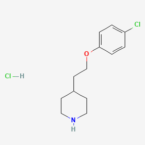molecular formula C13H19Cl2NO B1424557 4-[2-(4-Chlorophenoxy)ethyl]piperidine hydrochloride CAS No. 1219981-15-3