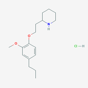 molecular formula C17H28ClNO2 B1424561 2-[2-(2-Methoxy-4-propylphenoxy)ethyl]piperidine hydrochloride CAS No. 1219982-97-4