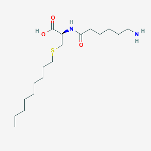 molecular formula C18H36N2O3S B14245634 N-(6-Aminohexanoyl)-S-nonyl-L-cysteine CAS No. 189070-79-9