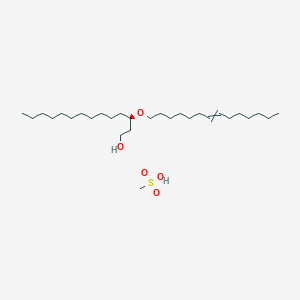 molecular formula C29H60O5S B14245650 methanesulfonic acid;(3R)-3-tetradec-7-enoxytetradecan-1-ol CAS No. 338952-07-1
