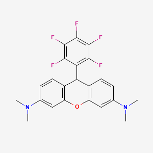 molecular formula C23H19F5N2O B14245654 N~3~,N~3~,N~6~,N~6~-Tetramethyl-9-(pentafluorophenyl)-9H-xanthene-3,6-diamine CAS No. 296277-09-3