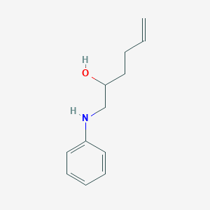 molecular formula C12H17NO B14245656 5-Hexen-2-ol, 1-(phenylamino)- CAS No. 403842-15-9