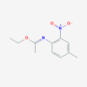molecular formula C11H14N2O3 B14245662 Ethyl (1E)-N-(4-methyl-2-nitrophenyl)ethanimidate CAS No. 402571-55-5