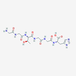 molecular formula C18H28N8O8 B14245681 Glycylglycyl-L-threonylglycylglycyl-L-histidine CAS No. 377773-59-6