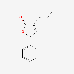 molecular formula C13H14O2 B14245759 2(5H)-Furanone, 5-phenyl-3-propyl- CAS No. 336800-60-3