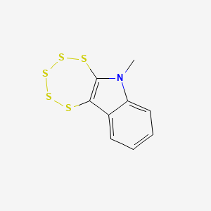 molecular formula C9H7NS5 B14245801 6H-1,2,3,4,5-Pentathiepino[6,7-b]indole, 6-methyl- CAS No. 371970-71-7