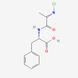 molecular formula C12H13ClN2O3 B14245802 N-[2-(Chloroimino)propanoyl]-L-phenylalanine CAS No. 188837-25-4