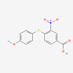 molecular formula C14H11NO5S B14245830 Benzoic acid, 4-[(4-methoxyphenyl)thio]-3-nitro- CAS No. 208171-72-6