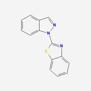 molecular formula C14H9N3S B14245854 2-(1H-Indazol-1-yl)-1,3-benzothiazole CAS No. 374775-24-3