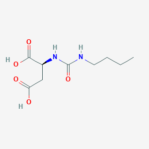 molecular formula C9H16N2O5 B14245883 N-(Butylcarbamoyl)-L-aspartic acid CAS No. 392657-22-6