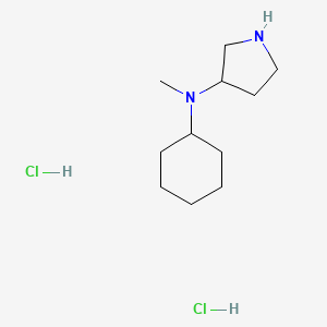 molecular formula C11H24Cl2N2 B1424591 N-cyclohexyl-N-methylpyrrolidin-3-amine dihydrochloride CAS No. 1219957-33-1