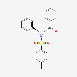 molecular formula C22H19NO3S B14245913 Aziridine, 2-benzoyl-1-[(4-methylphenyl)sulfonyl]-3-phenyl-, (2R,3S)- CAS No. 516520-25-5