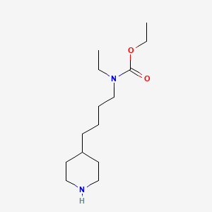 molecular formula C14H28N2O2 B14245951 Ethyl ethyl[4-(piperidin-4-yl)butyl]carbamate CAS No. 189938-89-4