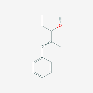 molecular formula C12H16O B14245953 2-Methyl-1-phenylpent-1-en-3-ol CAS No. 251650-26-7