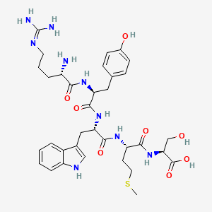 molecular formula C34H47N9O8S B14245959 H-Arg-Tyr-Trp-Met-Ser-OH CAS No. 244181-62-2