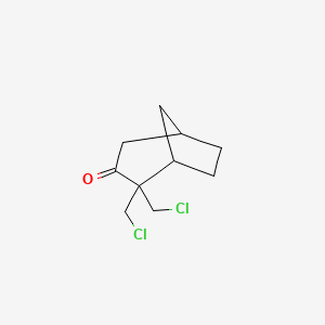 molecular formula C10H14Cl2O B14246077 2,2-Bis(chloromethyl)bicyclo[3.2.1]octan-3-one CAS No. 477908-63-7