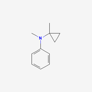 molecular formula C11H15N B14246085 N-Methyl-N-(1-methylcyclopropyl)aniline CAS No. 446859-52-5