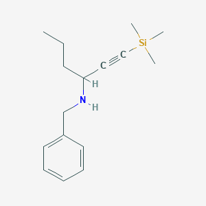molecular formula C16H25NSi B14246109 N-Benzyl-1-(trimethylsilyl)hex-1-yn-3-amine CAS No. 392232-52-9