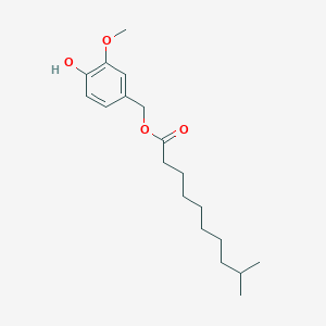 molecular formula C19H30O4 B14246139 Decanoic acid, 9-methyl-, (4-hydroxy-3-methoxyphenyl)methyl ester CAS No. 240110-07-0