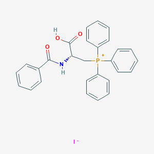 molecular formula C28H25INO3P B14246155 Phosphonium, [(2R)-2-(benzoylamino)-2-carboxyethyl]triphenyl-, iodide CAS No. 354526-89-9