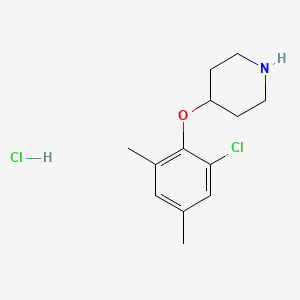 molecular formula C13H19Cl2NO B1424617 4-(2-Chloro-4,6-dimethylphenoxy)piperidine hydrochloride CAS No. 1220027-41-7