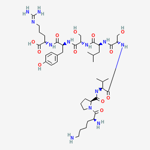 molecular formula C43H72N12O12 B14246204 Kpvslsyr CAS No. 214402-72-9