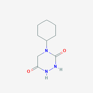 molecular formula C9H15N3O2 B14246210 4-Cyclohexyl-1,2,4-triazinane-3,6-dione CAS No. 343334-56-5