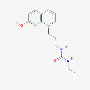 molecular formula C18H24N2O2 B14246233 N-[3-(7-Methoxynaphthalen-1-yl)propyl]-N'-propylurea CAS No. 185336-01-0