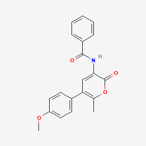 molecular formula C20H17NO4 B14246363 N-[5-(4-methoxyphenyl)-6-methyl-2-oxo-pyran-3-yl]benzamide CAS No. 511312-44-0