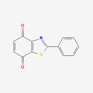molecular formula C13H7NO2S B14246381 4,7-Benzothiazoledione, 2-phenyl- CAS No. 221541-80-6