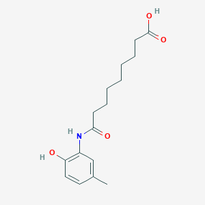 molecular formula C16H23NO4 B14246422 Nonanoic acid, 9-[(2-hydroxy-5-methylphenyl)amino]-9-oxo- CAS No. 257951-46-5