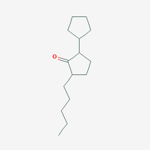 molecular formula C15H26O B14246438 2-n-Pentyl-5-cyclopentylcyclopentanone CAS No. 496923-10-5