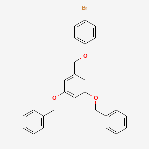 molecular formula C27H23BrO3 B14246554 Benzene, 1-[(4-bromophenoxy)methyl]-3,5-bis(phenylmethoxy)- CAS No. 390417-74-0