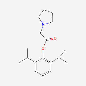molecular formula C18H27NO2 B14246593 [2,6-Di(propan-2-yl)phenyl] 2-pyrrolidin-1-ylacetate CAS No. 205443-80-7