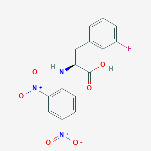 molecular formula C15H12FN3O6 B14246635 N-(2,4-Dinitrophenyl)-3-fluoro-L-phenylalanine CAS No. 211985-26-1