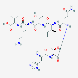 molecular formula C36H63N11O11 B14246655 H-His-Thr-Gln-Ile-Thr-Lys-Val-OH CAS No. 296248-30-1