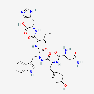 molecular formula C36H45N9O8 B14246664 L-Histidine, L-asparaginyl-L-tyrosyl-L-tryptophyl-L-isoleucyl- CAS No. 335197-32-5